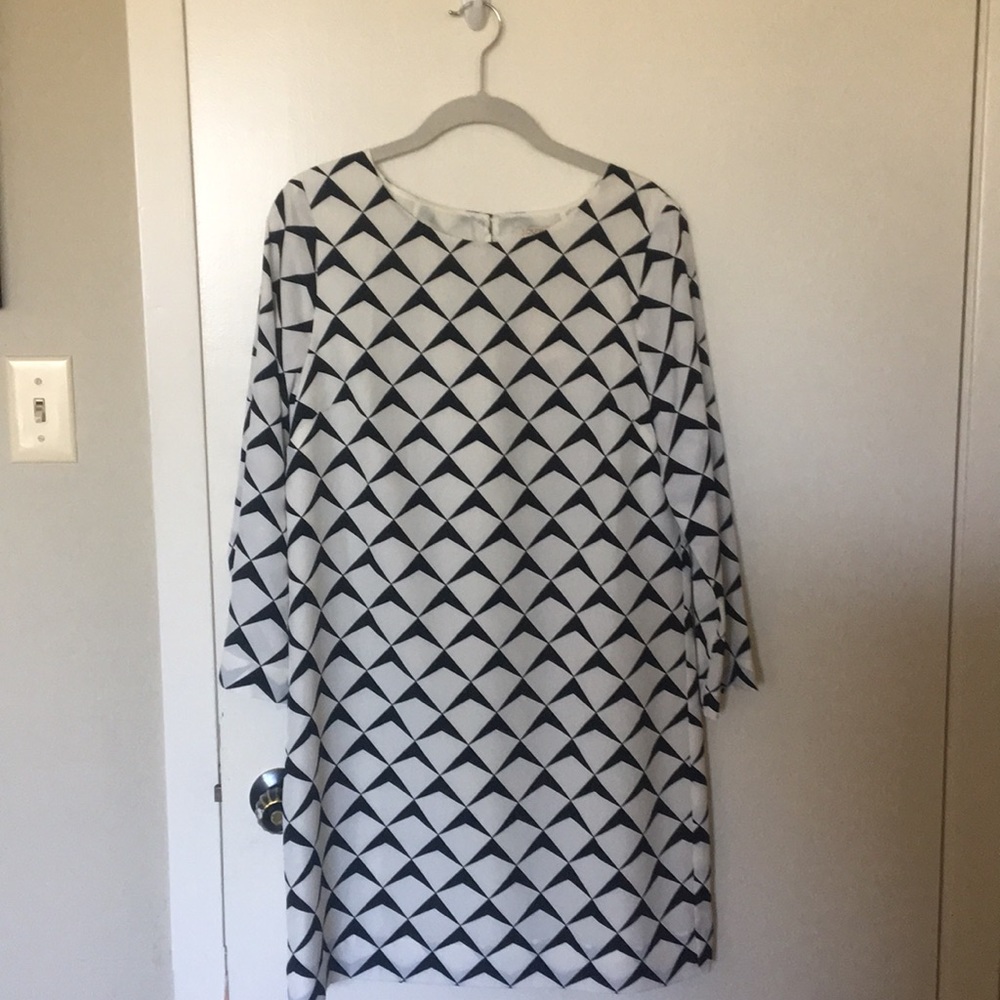 J Crew factory patterned shift dress